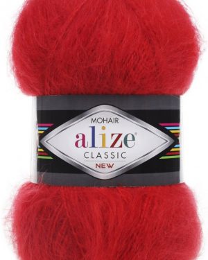 пряжа Mohair Classic New ALIZE (Мохер классик Ализе) красный 56