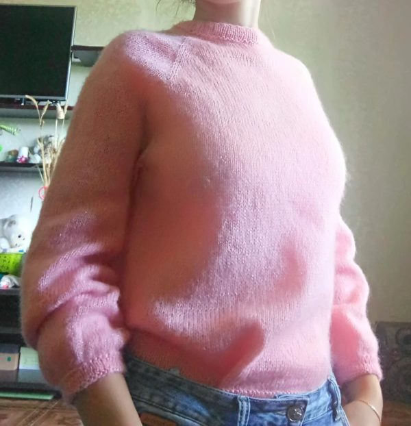 пуловер из пряжи Angora Gold Simli ALIZE (Ангора Голд Симли)