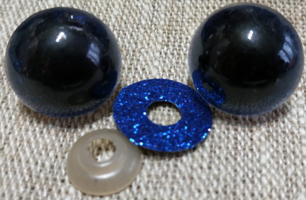 Глазки для игрушек на безопасном креплении 22 мм синий