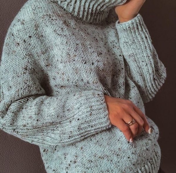 женский свитер из пряжи Alpaca Tweed ALIZE( Альпака Твид Ализе)