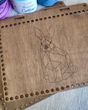Основа для сумки деревянная Кролик 25*30