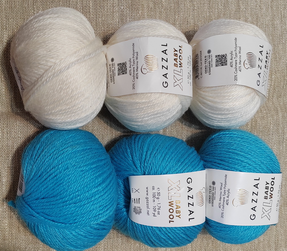 Пряжа Baby Wool XL Gazzal (Бэйби вул XL Газзал) (лот 6 шт)